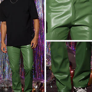 Pantalones para hombre superventas MOQ bajo pantalones de cuero invierno recién llegado pantalones de cuero impermeables para hombre - Product Image 4