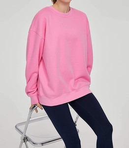 Sudadera de Mujer 100% Algodón, Estilo Casual, Color Blanco Sólido, Tejido Grueso de 500GSM, Cuello Redondo - Product Image 3