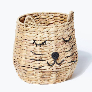 Dog shaped water hyacinth basket for baby <b>shower</b> room decor <b>storage</b> baskets with removable lid - Product Image 3