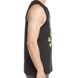 Camiseta sin Mangas de Alta Calidad para Hombre, Transpirable y Cómoda, de Poliéster/Algodón con Técnica de Lavado, Ideal para Correr, a Bajo Precio - Product Image 2