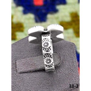 Southwest Style <b>Adjustable</b> Cotton Candy Mohave & Sterling Silver <b>Ring</b> Turquoise Inlay with Bezel Setting for Gift - Product Image 3