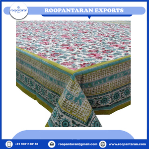 Direct Factory Sale Premium Quality Pure Cotton Eco-friendly <b>Tablecloth</b> Hand Block Printed Handcrafted Care Customized Color - Product Image 6