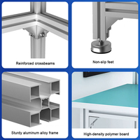 Table d'atelier personnalisée Profilé en aluminium et acier pour tuyaux maigres de laboratoire ESD Bancs de travail électroniques Établi antistatique
