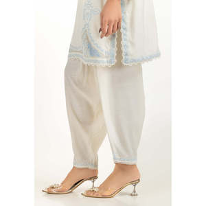 Conjunto de Traje Bordado de 3 Piezas en Viscosa y Seda Cruda para Mujer, Elegante y con Estilo, IPSTD-44740 - Product Image 4