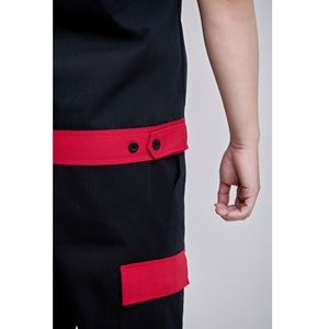 Ropa de Trabajo Nueva, Transpirable y Cómoda, de Manga Corta, Color Negro y Rojo, para Mujer, de Alta Visibilidad y Durabilidad, Fabricada en Vietnam con Tela TC de Seguridad FMF - Product Image 2