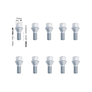 10 bulloni ch.17 12x1,25 lung.22mm - Product Image 1