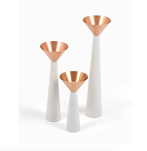 ขาตั้งเทียนทองแดงหินอ่อน PLUS คุณภาพระดับพรีเมียม เปิดตัวในสามขนาด บริการปรับแต่งได้ในราคาไม่แพง - Product Image 1