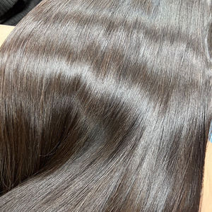 Extensions de cheveux vierges vietnamiens de qualité 12A, tissage à la machine, double trame, cheveux humains Remy, lisses et soyeux - Product Image 1