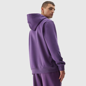 Men's Premium Quality 100% Cotton Plain Hoodie Heavyweight <b>Thick</b> <b>Fleece</b> Pullover Breathable Winter Classic Fit Hooded Collar - Product Image 2
