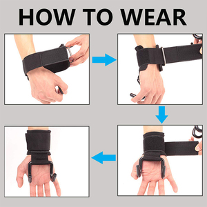 Haute qualité Misha Sports Fitness néoprène Gym formation crochet sangles paume garde poignet soutien robuste antidérapant respirant - Product Image 5