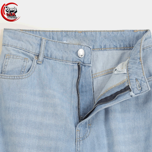 Jeans européens et américains déchirés lavés à jambes larges pour femmes 2025 printemps et automne nouvelle mode - Product Image 5