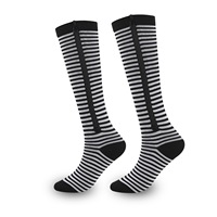 Chaussettes de compression à fermeture éclair pour femmes, hauteur genou, avec fermeture éclair latérale, chaussettes de compression pour le sport et le cyclisme