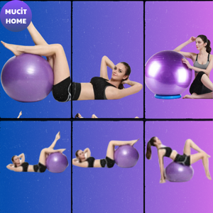 Pelota de Pilates Acanalada de 65 cm con Bomba - Pelota de Equilibrio para Yoga y Ejercicio Físico - Product Image 1
