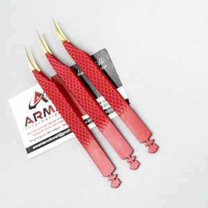 แหนบต่อขนตาตรงทำจากสเตนเลสสตีลเคลือบสีแดงลายปลาโลมาดอกไม้ CNC ทดสอบด้วยมือพร้อมโลโก้ตามสั่ง - Product Image 2