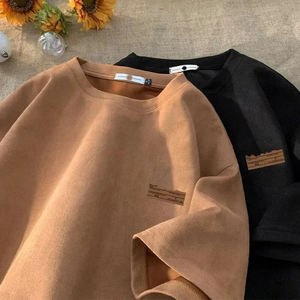 OEM personalizado Logo gráfico camisetas Unisex de punto pesado estilo caliente de talla grande camisetas de los hombres Unisex peso pesado de impresión en blanco - Product Image 1