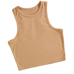 Débardeurs de luxe pour femmes tissu extensible en coton fabricant de hauts sans manches à la mode de qualité supérieure - Product Image 4