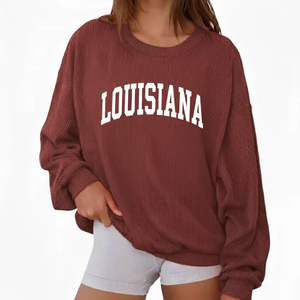 Sweat-shirt à col montant surdimensionné pour femmes, en molleton de coton doux, coupe ample, décontracté, streetwear, vêtements d'hiver, badge pailleté - Product Image 1