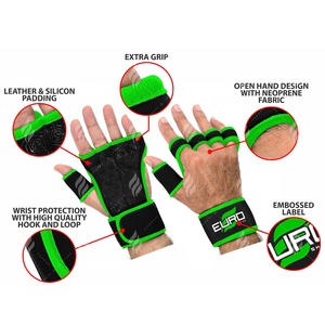 Wholesale New Half Finger Breathable <b>Weight</b> Lifting Gloves Designed Neoprene for <b>Gym</b> Training Wrist Stability Padded Palms - Product Image 6