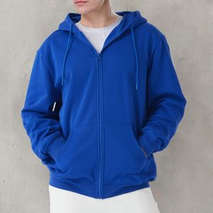 Men's Antistatic <b>Zip</b>-up <b>Hoodie</b> Customized with side <b>Pockets</b> Athletic Fleece Sweatshirt Embroidered Winter Hooded - Product Image 2