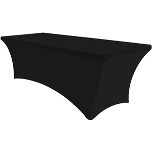 ¡Venta al por mayor de mantel de Spandex de punto blanco duradero con logotipo personalizado elástico para boda y fiesta característica explosiva! - Product Image 3