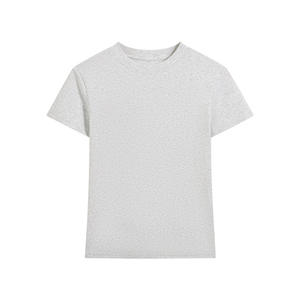 Camiseta de Verano de Manga Corta para Mujer, Corte Regular, Informal, 220 Gramos, Algodón de Punto, Logotipo, Antiarrugas, Secado Rápido, Ecológica - Product Image 3