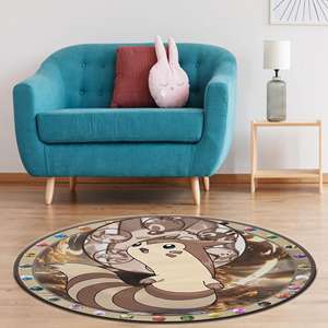 Alfombra de Anime Furret: Decoración para Sala de Juegos Japonesa, Regalo para Gamers, Alfombra Delgada de Tela No Tejida - Product Image 3