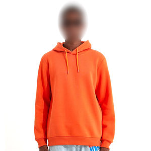 Hiver 2025 Sweat-shirt pour homme 100% coton grammage lourd, coupe oversize à épaules tombantes, avec logo personnalisé brodé, uni teint et imprimé numérique, avec poche - Product Image 1