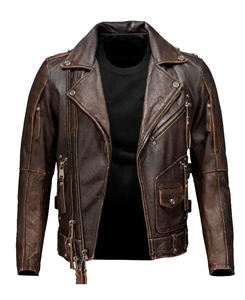 2024 Hombres Racing Wear Chaqueta de cuero de moda con mangas completas OEM Venta al por mayor Premium Chaquetas de cuero cómodas - Product Image 1