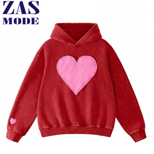 Sweat à capuche oversize pour femme, style décontracté, en molleton de coton lourd, brodé, à épaules tombantes, style décontracté, pour l'hiver - Product Image 5