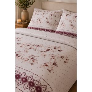 ชุดผ้าปูที่นอนลายดอกไม้ ผ้าฝ้าย 100% ระบายอากาศได้ดี สีขาว - Product Image 2