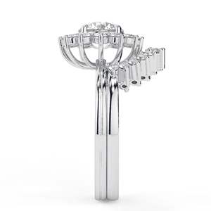 1.50ctRound Cut Diamond Halo Style Bridal <b>Set</b> <b>Ring</b> <b>for</b> <b>Women</b> - Product Image 4