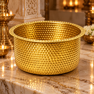 Bol de spa en cuivre doré de style premium, repose-pieds, outil de pédicure, finition martelée dorée, accessoires de pédicure - Product Image 5