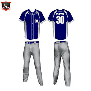 Maillot et pantalon de baseball pour hommes conception personnalisée col en V ensemble d'uniformes d'équipe nouveau style d'uniformes de baseball confortables - Product Image 4