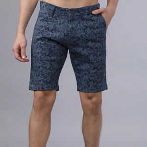 Pantalones Cortos Deportivos Casuales para Hombre, Corte Ajustado, Impresión de Logotipo Personalizado, Cintura Alta con Cordón, Tela de Poliéster/Algodón - Product Image 1