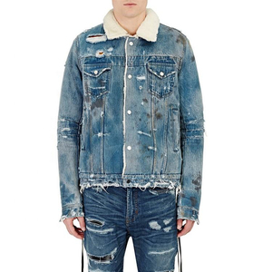 Vestes en jean vintage de haute qualité à col montant pour hommes, taille et couleur personnalisées, fournisseur en gros au Pakistan - Product Image 4