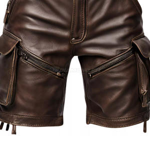 Latest Design Premium Quality Custom Size Wholesale <b>Leather</b> <b>Shorts</b> New Arrival Low MOQ <b>Leather</b> <b>Shorts</b> For Men - Product Image 4