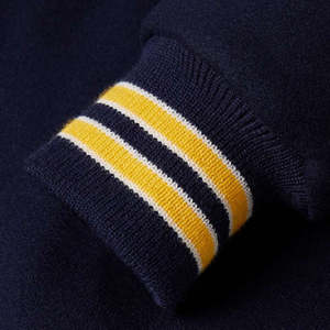 Men's Custom Chenille Embroidery Logo Baseball Jacket Leather Sleeves Winter Letterman Varsity Jacket - Product Image 2