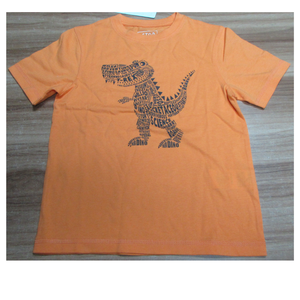 T-shirt pour garçons confortable à porter régulièrement, imprimé sur la poitrine, 100% coton avec bordure en tricot élastique au niveau du col, en stock - Product Image 1