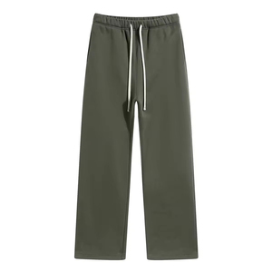 Pantalon de survêtement pour homme décontracté, délavé à l'acide, avec broderie personnalisée et couleur évasée, vêtement tendance, délavé au soleil, ample - Product Image 2