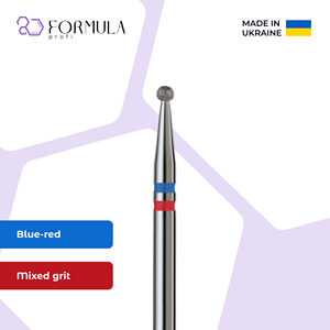 ดอกสว่านเจียรเล็บเพชรระดับมืออาชีพ ขนาด 1.5 มม. สีน้ำเงิน+แดง สำหรับทำเล็บมือและเล็บเท้า - Product Image 1