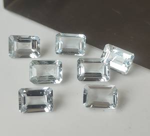Aigue-marine naturelle Offre Spéciale pierre précieuse en vrac octogone coupe à facettes 3x5mm-8x10mm pour la fabrication de bijoux couleur Aqua - Product Image 4