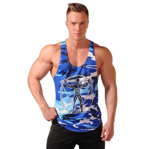 Débardeur d'été en coton de haute qualité pour hommes OEM respirant tricoté Fitness Gym Wear Style décontracté Options de taille Plus - Product Image 1