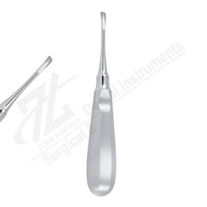 Elevador de raíz hoja curva 5mm acero inoxidable de alta calidad Dental quirúrgico elevador de raíz instrumentos fabricante Pakistán - Product Image 1