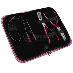 Kit de Herramientas para Extensiones de Cabello de Acero Inoxidable de Color Personalizado, Más Vendido, Ligero, Reutilizable, Calidad Grado A+ - Product Image 1