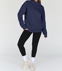 สเวตเชิ้ตผู้หญิงลำลองคอตตอนแขนยาวคอปก - Product Image 5