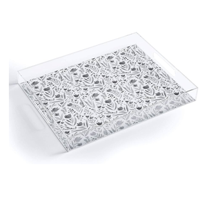 Plateau de service en acrylique d'excellente conception imprimée Plateau imprimé transparent en acrylique personnalisé avec poignée - Product Image 4