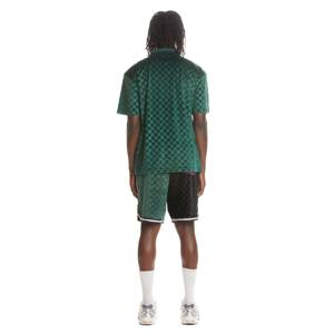 Elegante Camiseta polo con cremallera a cuadros: polo moderno y cómodo con cuello con cremallera y patrón de cuadros clásico, perfecto para ropa informal - Product Image 4