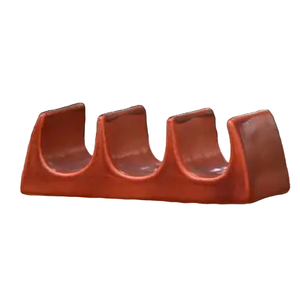 Soporte moderno para tacos de acero inoxidable con acabado elegante de color plateado pulido, ideal para un elegante juego de exhibición de hotel y buffet de 4 - Product Image 4