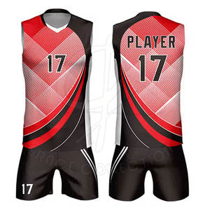 Conjuntos de camisetas de uniforme de voleibol para hombre sin mangas de tela de poliéster 100% para logotipo impreso profesional hecho a medida - Product Image 4