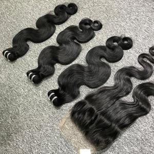 Extensiones de cabello humano 100% Cabello crudo de trama ondulada de cuerpo de alta calidad de un donante - Product Image 3